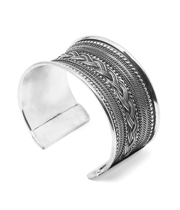 YouBella Jewellery Celebrity Inspired Silver Plated Cuff Bracelet for Girls and Women